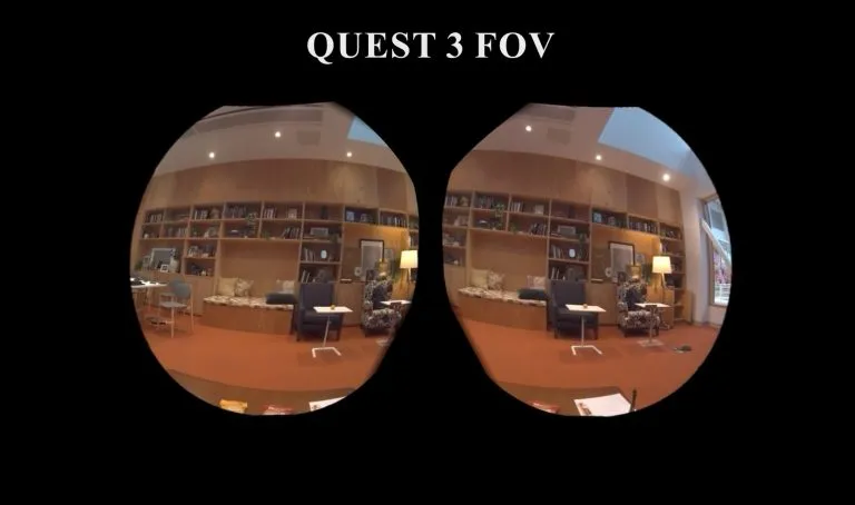 Imagen del campo de visión de las Meta Quest 3.