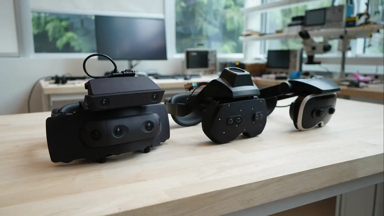 Varios prototipos de dispositivos de realidad virtual de Meta como Boba 3 o Tiramisu que se presentan en el Siggraph 2025.