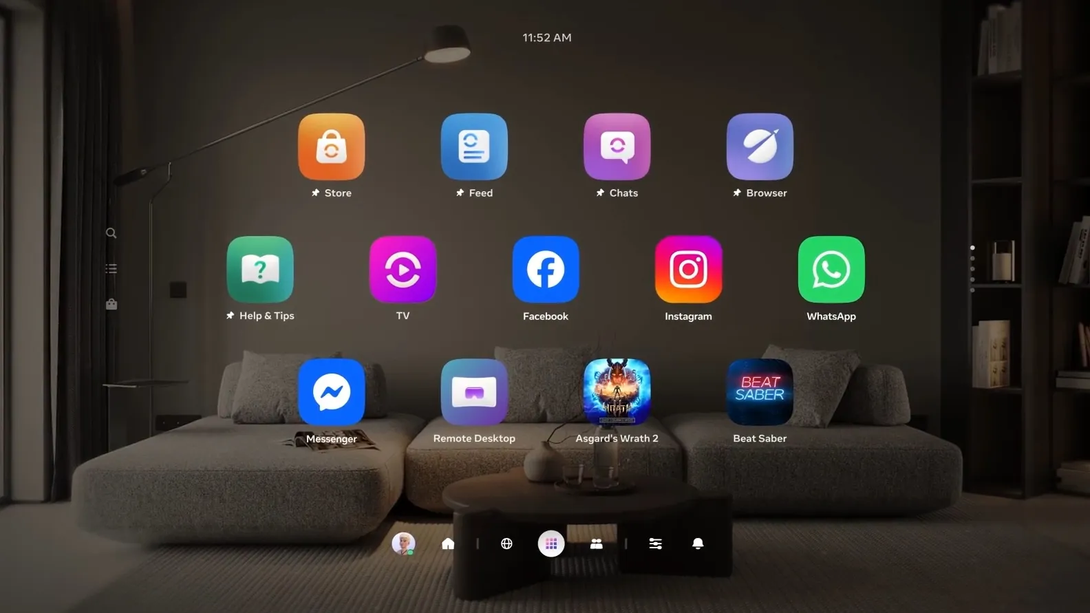 Captura de pantalla de la nueva interfaz de usuario en la versión de Horizon OS v83.