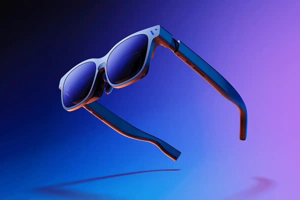 Gafas XR VITURE The Beast proyectando una pantalla virtual ultraancha, símbolo del auge de la computación espacial portátil en 2026